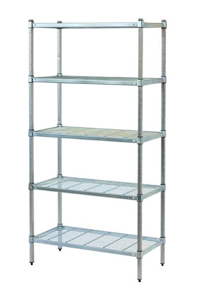 Post vStyle with Wire Grid Shelves